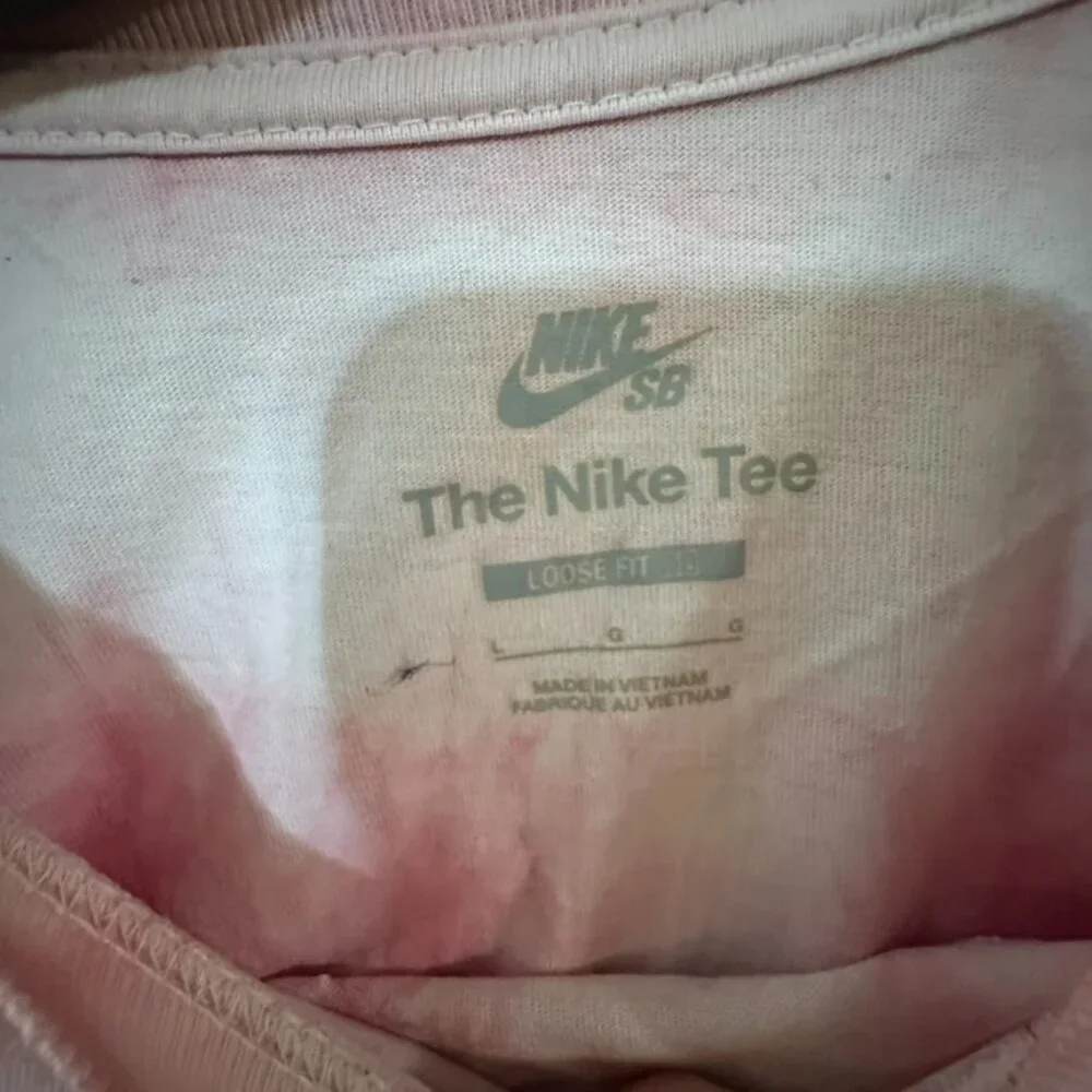 Pink Nike tie Dye Tee Shirt T-shirt Handmade Size Large  Short Sleev